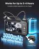 VEVOR Dual Lens Endoscope with Light, 5" HD IPS Screen Industrial Borescope Camera, 5.5mm Slim Lens, 8X Zoom