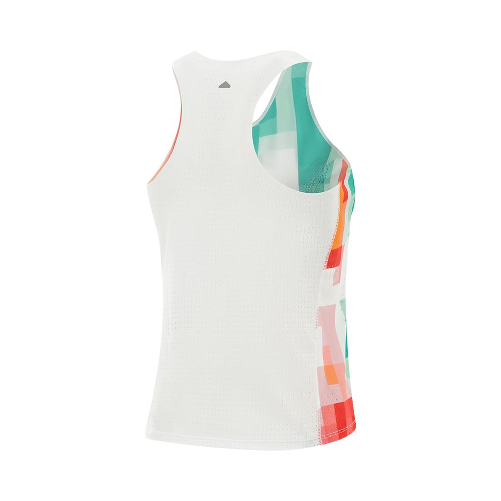 Li Ning Running Series Color Block Logo Pullover Vest Women Tops Standard-White Glory-Red Jade-Green AAYV008-3