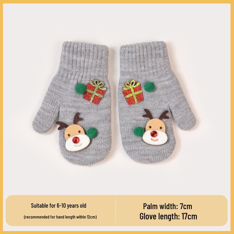 

Parent-Child Winter Knit Wool Fingerless Gloves with Velvet Lining - Windproof & Warm for Outdoor Cycling One Size