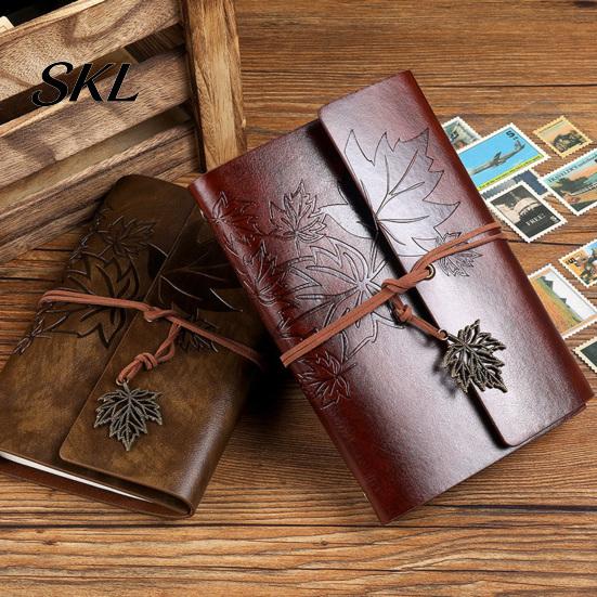 Faux Leather Journal Vintage Journal, Refillable Notebook for Travel Office Daily Writing, A5 Writing with Straps Size Lined Blank Dairy Planner, Gift