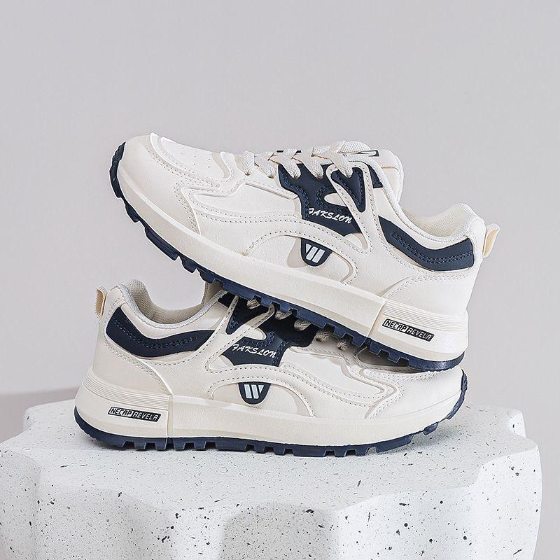 

Женские кожаные кроссовки 2025 весна и осень универсальные туфли Форреста Гампа легкие нескользящие мягкая подошва амортизирующие беговые кроссовки женские 40 синий