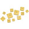 30pcs PVD Never Fade Stainless Steel Spacer Beads 4 5 6 8 Mm Thin Triangle Square Beads For Necklace Bracelet Diy Jewelry Making