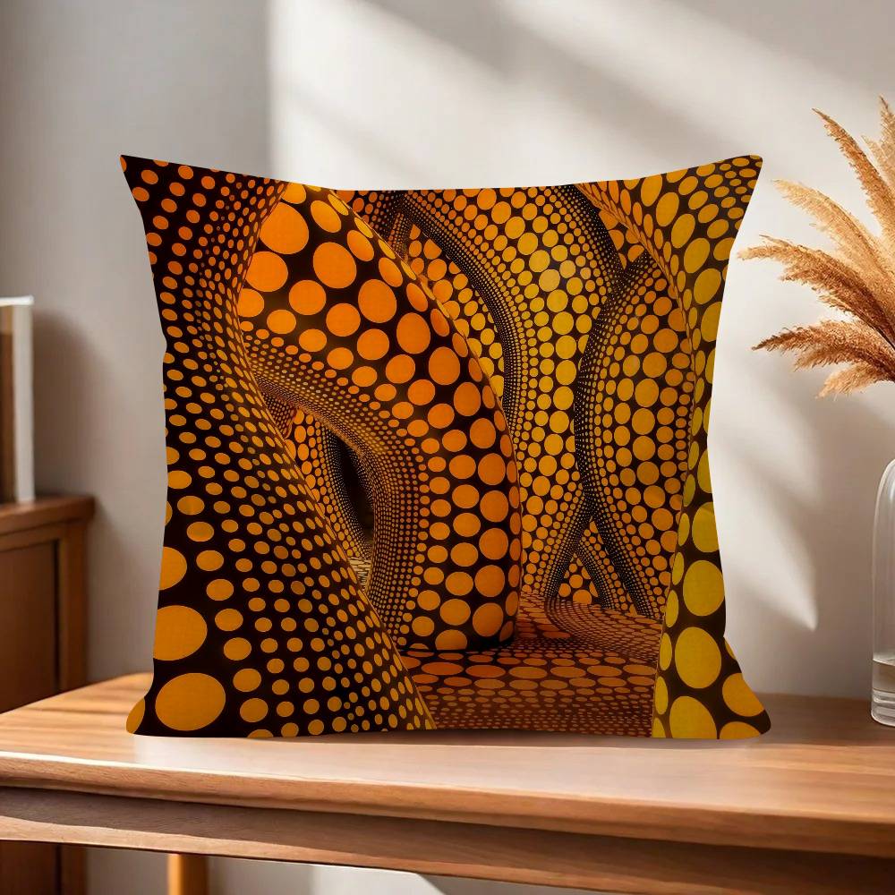 Japanese Yayoi Kusama Cushion Cover Pillowcase Upholstery Sofa Throw Pillow Home Decor Pillowcas