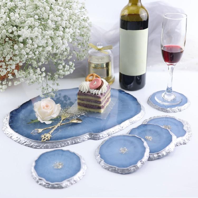 5Pcs Irregular-shaped Epoxy Silicone Molds Tray Casting Mould for DIY Casting