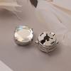 Elegant Flower Sleeve Button Brass Base Button Cover Clip Heart Shape Cufflinks  Suit Accessories