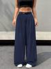 High Waist Wide Leg Women's Summer Suit Pants - Versatile, Casual, Petite, Straight Leg, Floor-Length Trousers