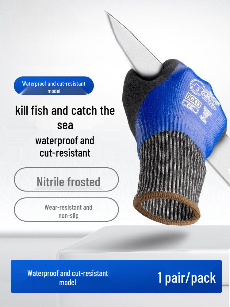Level 9 Cut-Resistant Gloves: Cut, Puncture, Wear-Resistant; Breathable Non-Slip Protection for Work, Fish Cleaning, Beachcombing, and Kitchen Use.