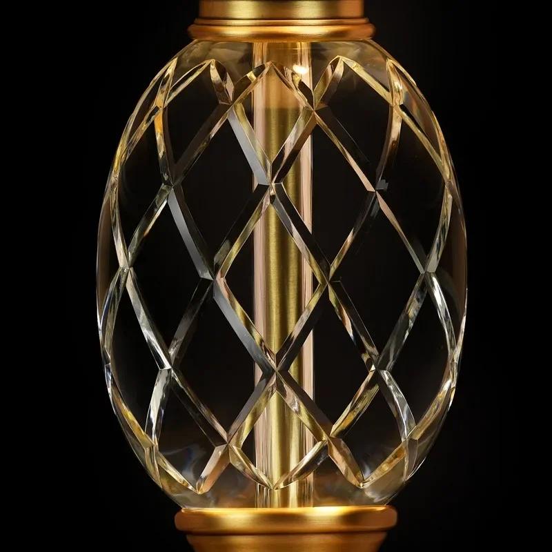 Modern LED Crystal Floor Lights For Living Room Study Floor Lamp Copper Bedroom Bedside Table Lamps Interior Lighting Decoratio