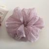 French Pearlescent Fairy Gauze Fluffy Scrunchie – Gentle, Versatile Hair Tie for a Lazy Low Bun