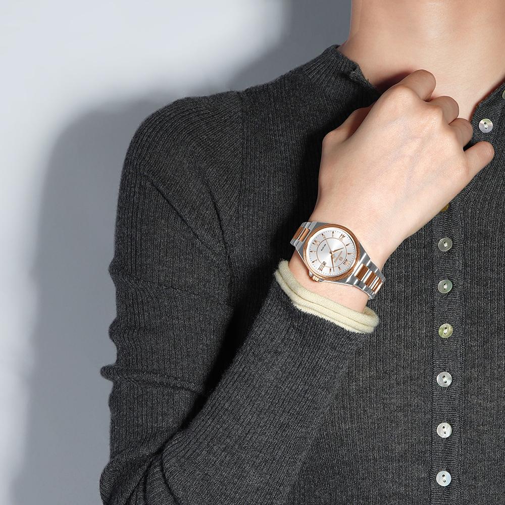 NAVIFORCE Original Women Business Watch Stainless Steel Strap 30m Waterproof Calendar Simple Dial Women Lady Casual Watch NF5073