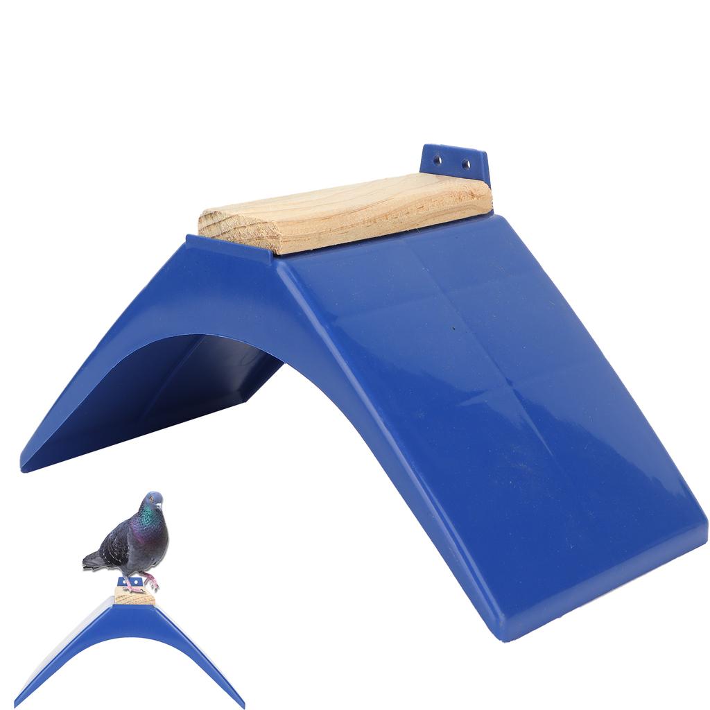Pet Pigeons Cage Rest Stand Bird Plastic Support Perches Wth Wood Block Cage AccessoriesBlue with