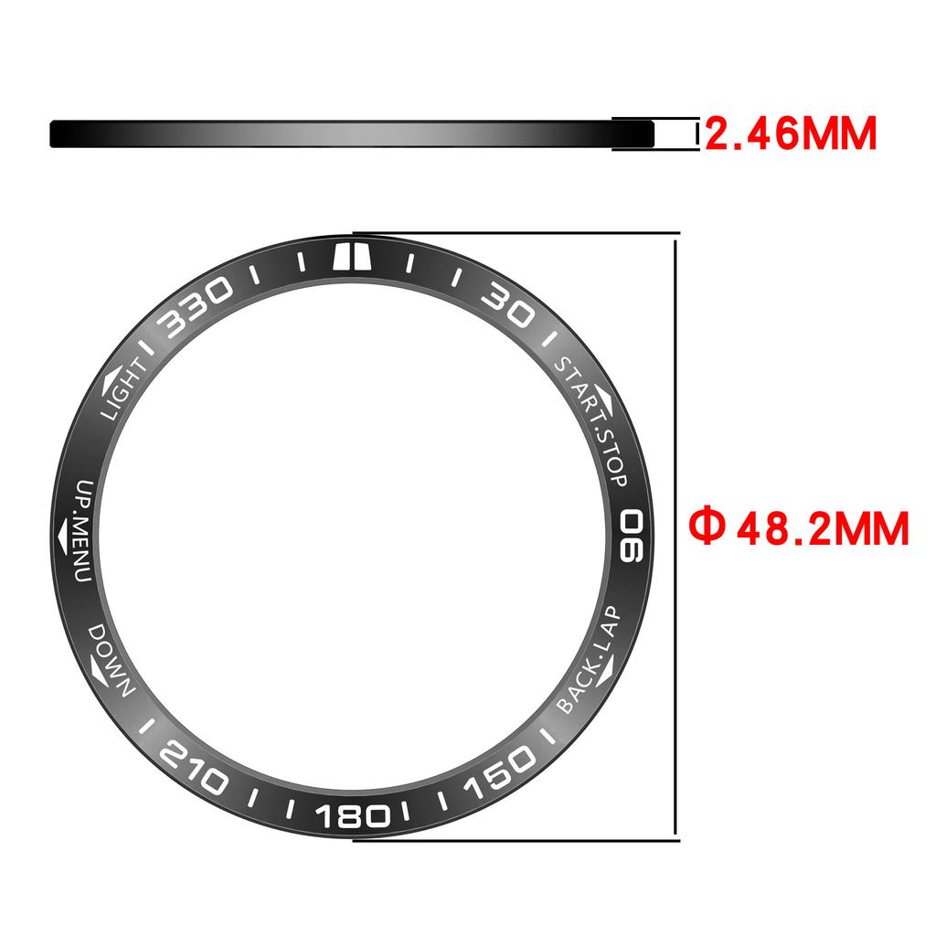 Bezel Ring Styling Case for Garmin Quatix 8 47mm/51mm Quatix8 SmartWatch Metal Frame Dial Adhesive Protective Cover Cases