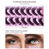 10 Paar Wimpern DD Curl 8-23mm Russische Wimpern 3D Nerzwimpern Wiederverwendbare flauschige russische Streifenwimpern Wimpernverlängerung