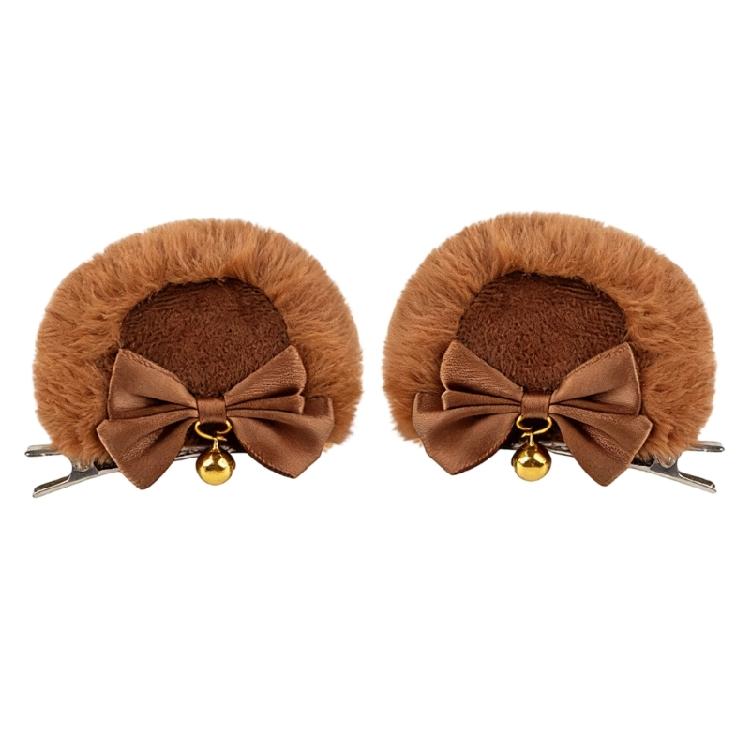 Realistic Bear Ear Hair Clip Furry Ear Barrette for Cosplay and Holiday Celebrations for Music Festivals Photo Props