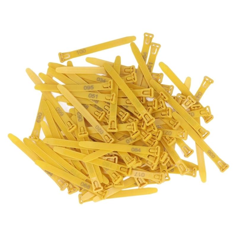 Numbered Poultry Leg Bands for Chicken Duck Identification and Farm Management Durable Plastic Reusable Leg Rings