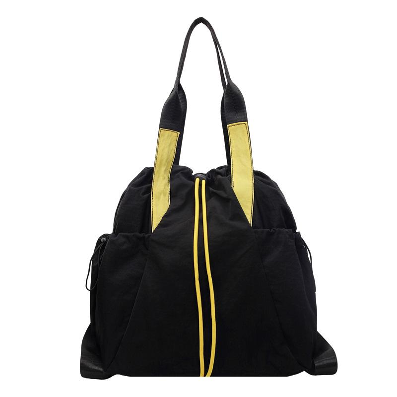 

Рюкзак двойного назначения Большая вместимость Сумка-тоут Дорожная сумка Женская легкая сумка через плечо чёрный