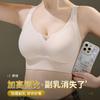 Plus Size Women Seamless Thin Full Cup Wireless Gathering Bra For Large Bust
