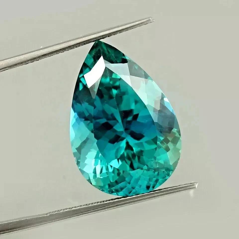 10-12 Ct Natural Awesome Blue Green Sapphire Pear Cut Stunning Gemstone
