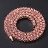5Mm Hip Hop Tennis Chain Simple Single Rhinestone Clavicle Chain Cuban Chain Necklace