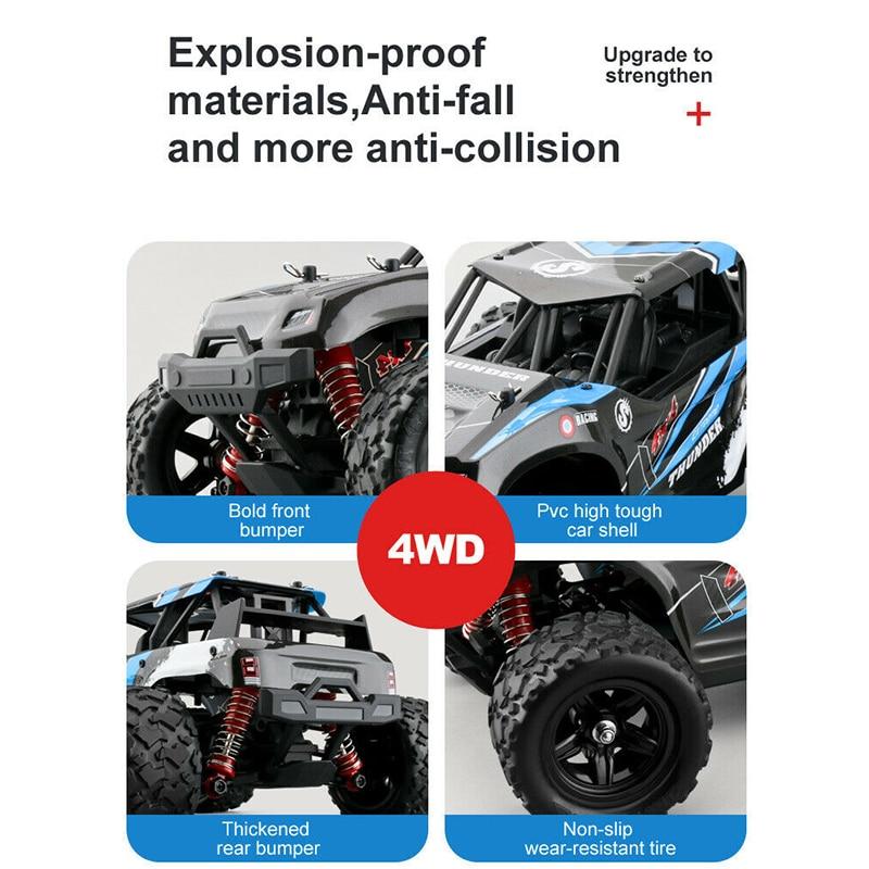 New 4WD Rc Car 2.4GHz Rc Car All Terrain High Speed Car Monster Truck 45 Km/h 1:18 Off-road Truck Toy Children Birthday Gift