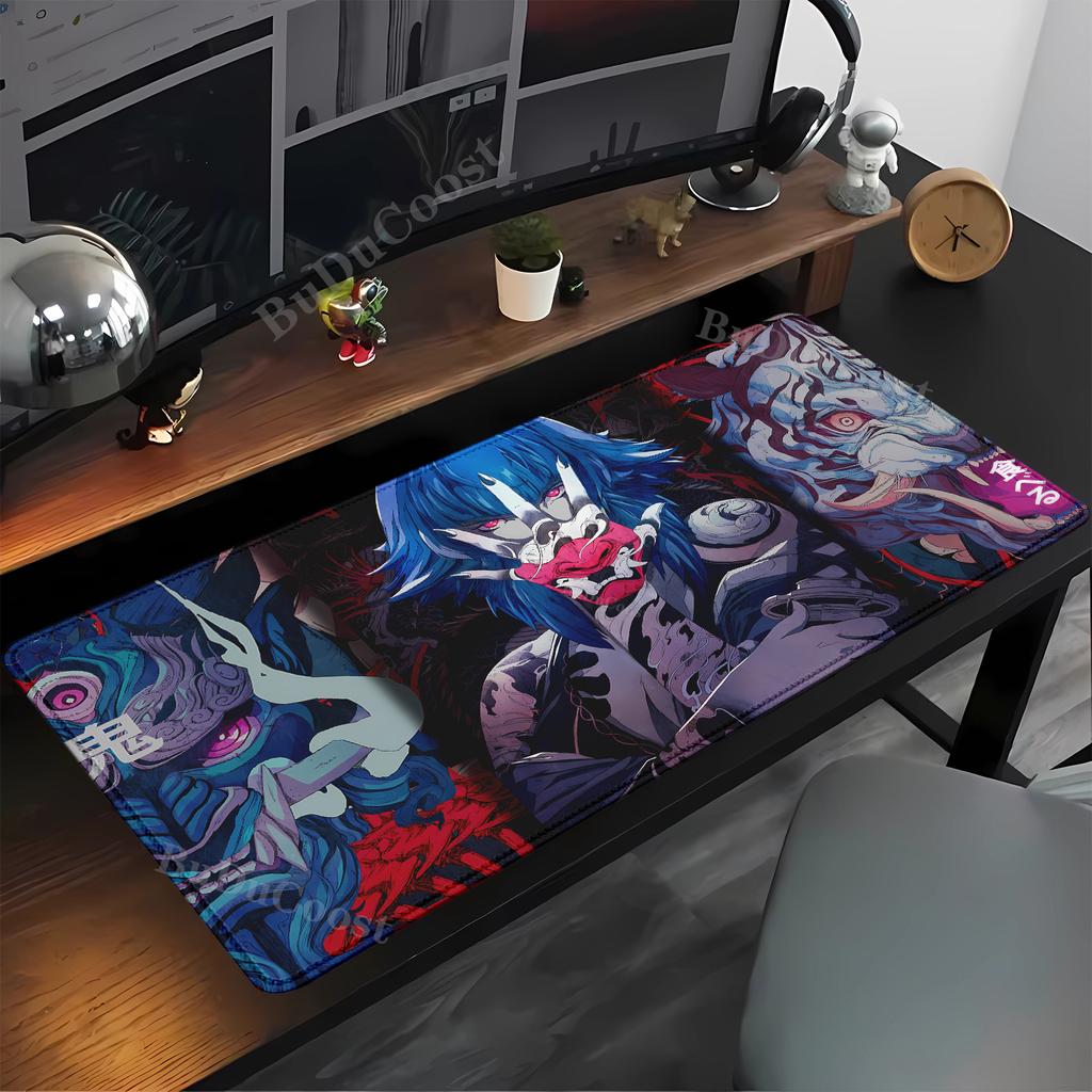 Japan Samurai Warrior Teclado Mouse Pad Gamer Computer Offices Accessories Keyboard Table Mousepad Company Gaming Laptop Deskmat