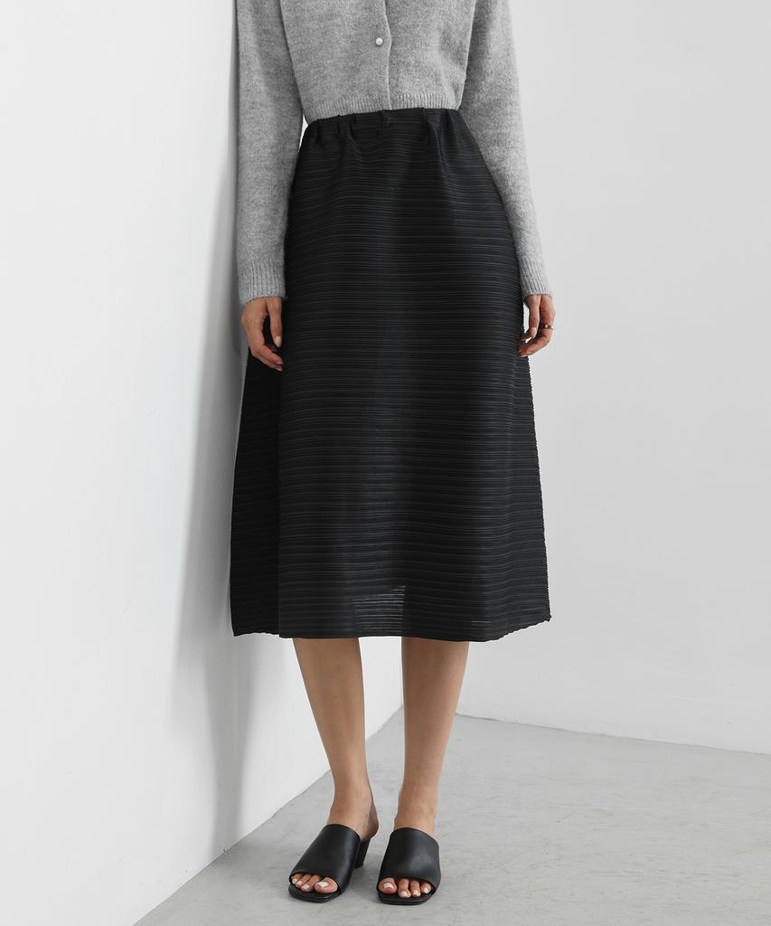 Pleats Mood Horn Pleated Midi Skirt