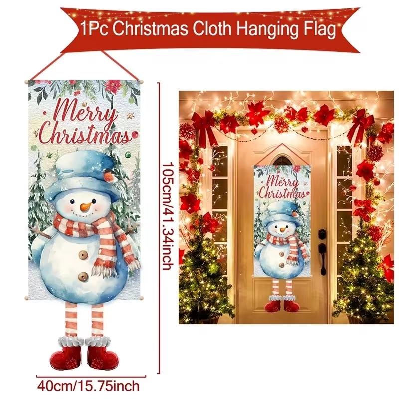 Merry Christmas Hanging Flag Christmas Decorations For Home 2026 Christmas Door Banner Xmas Gifts Navidad Happy New Year 2026