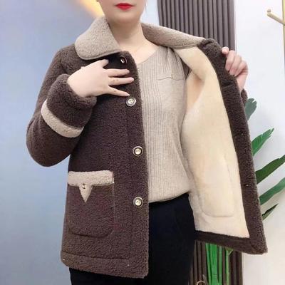 Femmes Hiver Laine d'Agneau Polaire Plus Chaud Veste Manteau Féminin Velours Rembourré Vêtements d'Extérieur Parkas