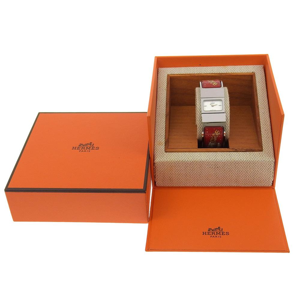 HERMES Location Watches L01.210 whiteDial Stainless Steel Quartz Analog display Women Used