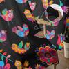 Mexican Festival Pattern Texture Bedroom Transparent Sheer Curtains Holiday Decoration Window Voile Tulle Curtain