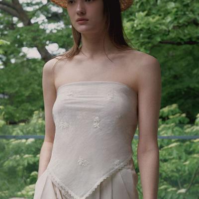 GNGB Flower Scarf_Cream