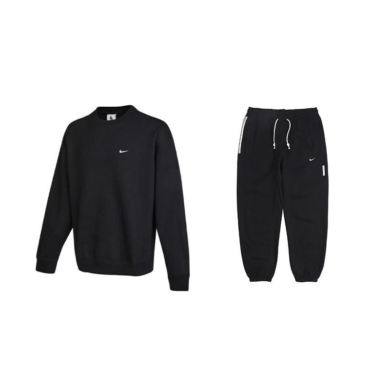 

Nike Американский Уличный Стиль Однотонный Худи с Принтом Логотипа Универсальный с Длинным Рукавом со Шнурком Брюки на Манжетах Повседневный Спортивный Костюм DX1362-010+CK6366-010 M