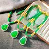 High Quality Autumn And Winter Maillard Style Natural Vitreous Green Chalcedony Agate Buddha Male Sweater Chain Necklace