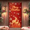 Christmas Decor Snowflake Pattern Holiday Decoration Merry Christmas Banner Decorative Ornaments Christmas Backdrop For Photo
