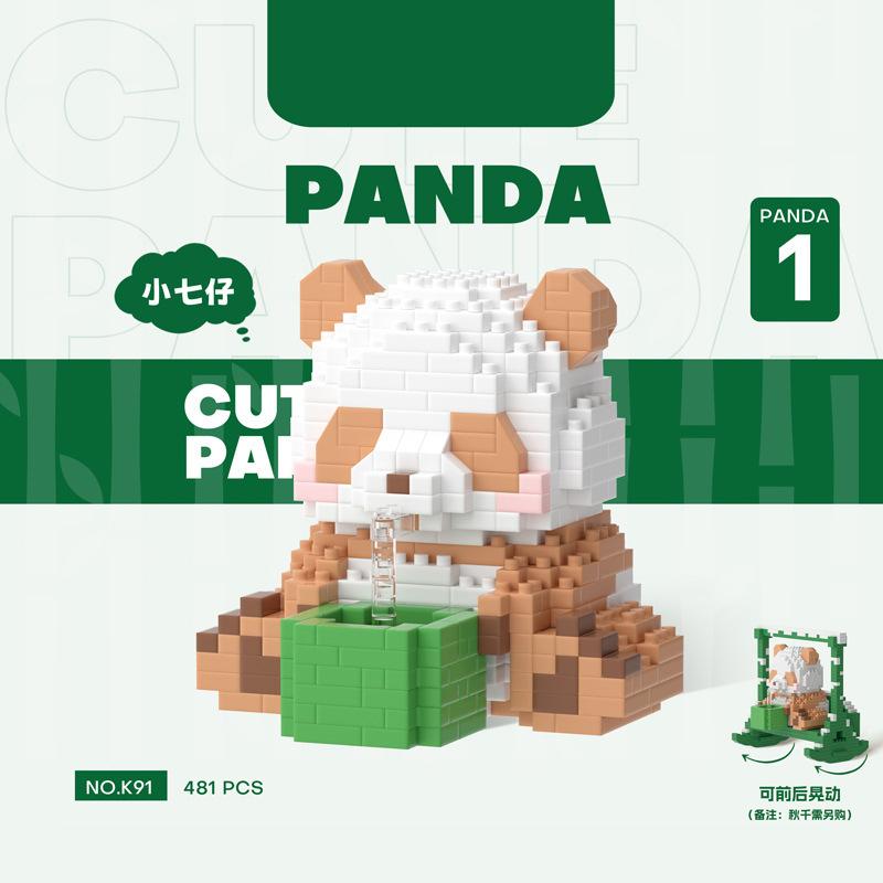 Panda 3d Constructor Micro Brick Small Particle Assembled Diamond Building Block for Children Boys 6 To 10 Year Games Child Gift