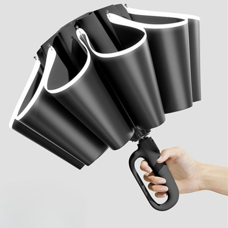 

Men Women Umbrella Automatic Reverse Folding Umbrella with Ring Buckle UV Sun and Rain Umbrellas for Car Travel sombrilla playa metal-fiber composite&8K