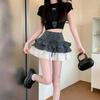 Lace Short Puff Skirt Sweet A-line Cake Shirt Short Fashion Mini Cake Skirt  Streetwear