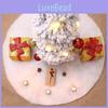 Luxurious Plush White Christmas Tree Skirt Decorative Fabric For Holiday Elegance