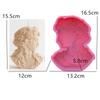 DIY Queen Halfbody Statue Candle Silicone Mold Goddess Halfbody Sculpture Resin Mold Long Hair Women Concrete Cement Gypsum Mold