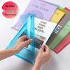 Transparent Colored A4L Thickened Two-Page Folder for Student Test Papers