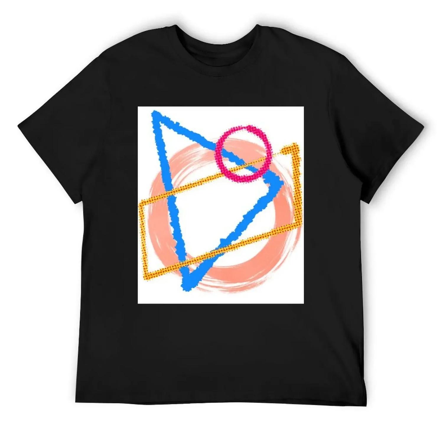 

Geometric Colors T-Shirt luxury t-shirt funny costumes summer top t shirts men XXXXXL чорний
