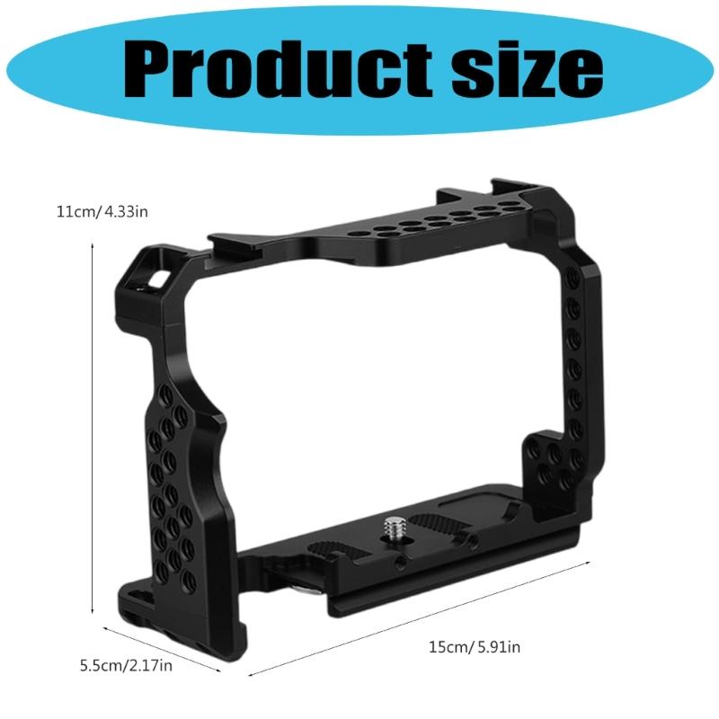 Professional Camera Cage Camera Full Cage for A7M3/A73/A7R3/A7R2 Aluminum Video Rig Button Cold Shoe QR Base Accessories