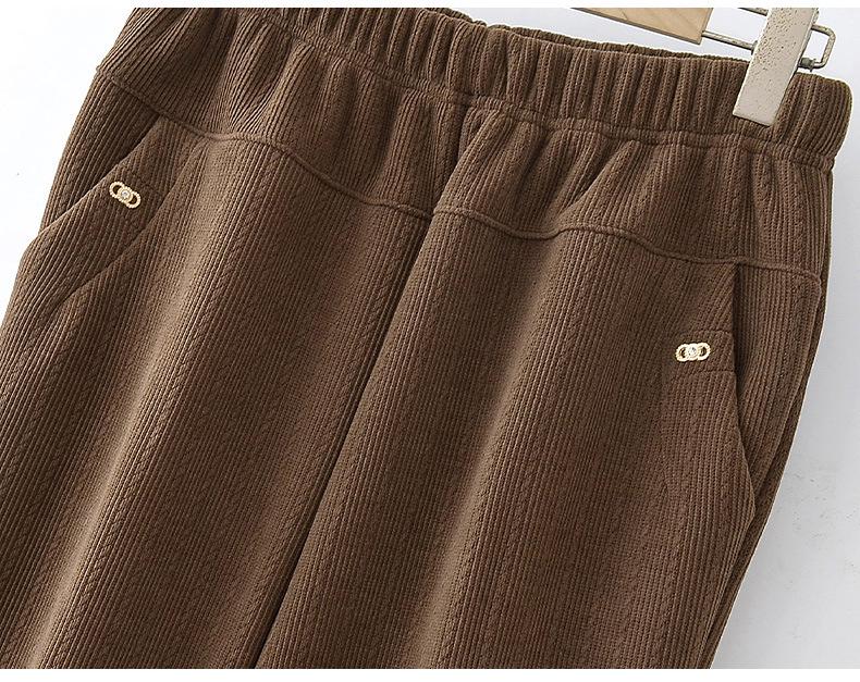 Mom's Spring Straight-Leg Elastic Pants for Middle-Aged Women - Plus Size Casual Fit