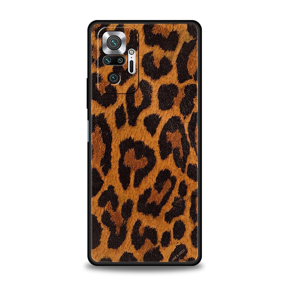 For Redmi 10C Cases Tiger Leopard Print flower Phone Case For Xiaomi Redmi Note 12 11 9S 9 8 10 Pro Plus 7 9T 8T 9C 9A 8A Cover
