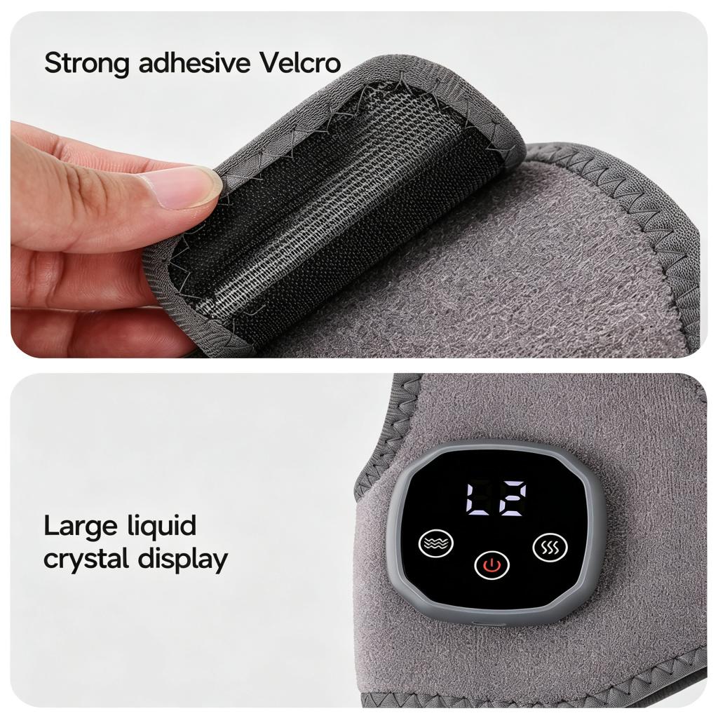 Electric Heat And Vibration Ankle Wrist Massager Hot Compress Therapy Ankle Massage Heated Wrap Support Brace Foot Protector