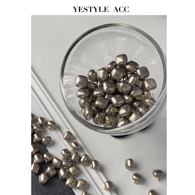 Yisen Women's Knit Cardigan with Square Pearl Cheongsam Collar and Decorative Buckle