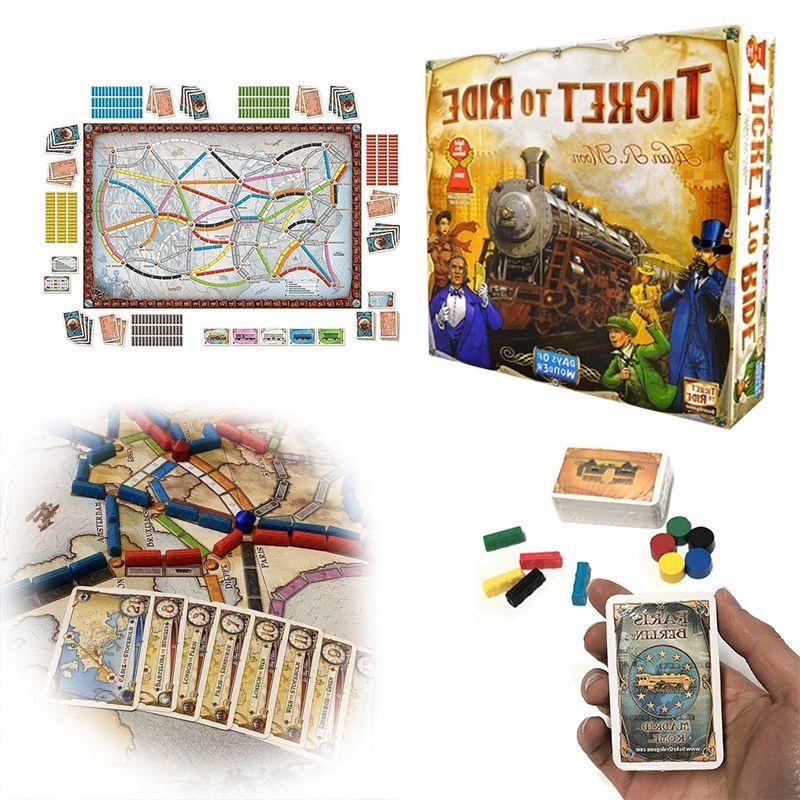 Colorful Ticket To Ride Board Game With Engaging 1912 Expansion Pack
