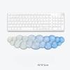 Cloud-Handgelenkauflage für Tastatur und Maus Klar Transparent Ergonomisch Niedliches Maushandgelenkpolster Silikon Rutschfestes Handgelenkpolster für Computer