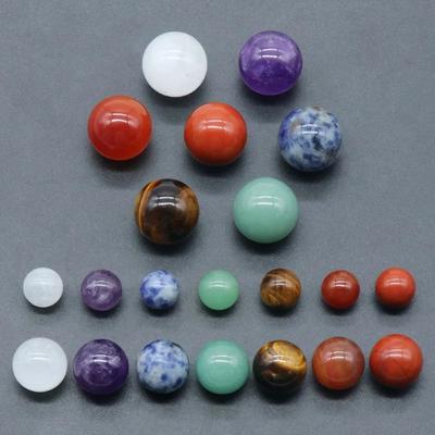 7 teile/satz Natürliche Stein 12mm Perlen Kristall Amethyst Tigerauge Quarz Chakra Yoga Stein Runde Kugeln Ornamente Schmuck Zubehör