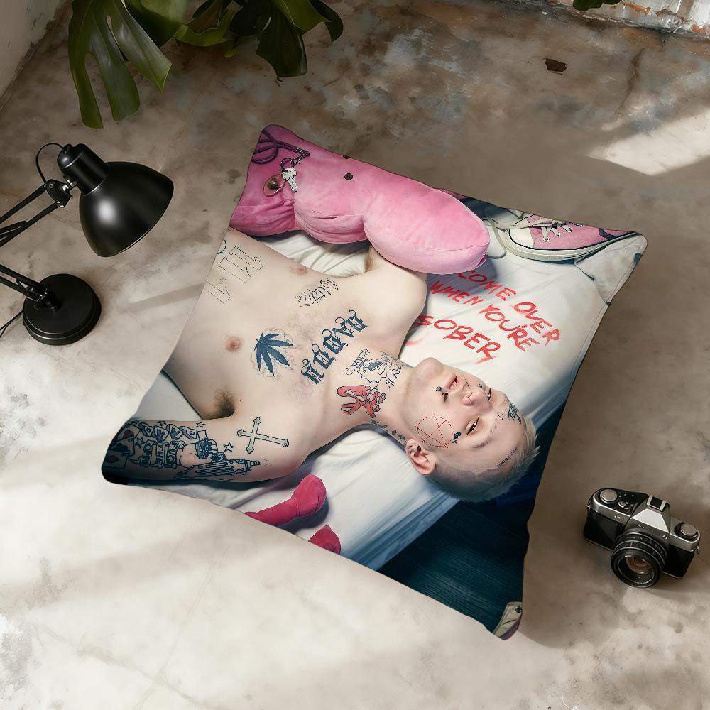 Rapper L-Lil Peep párnahuzat Otthoni Iroda Kényelmes Északi Egyszerűség Cipzáras Párnahuzat